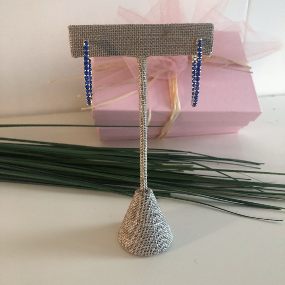 Blue Diamond Earrings